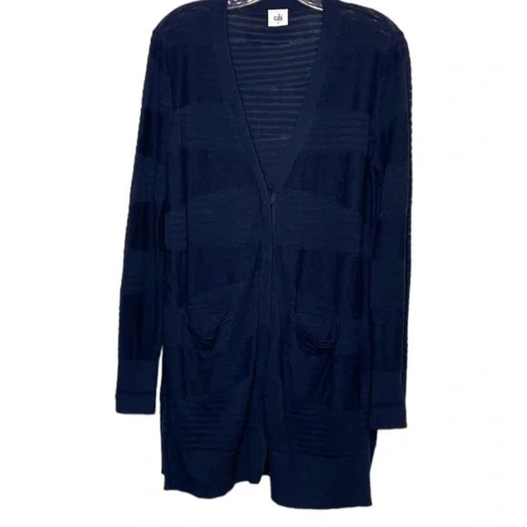 Cabi Cardigan Navy Blue Sweater XS - Picture 3 of 6
